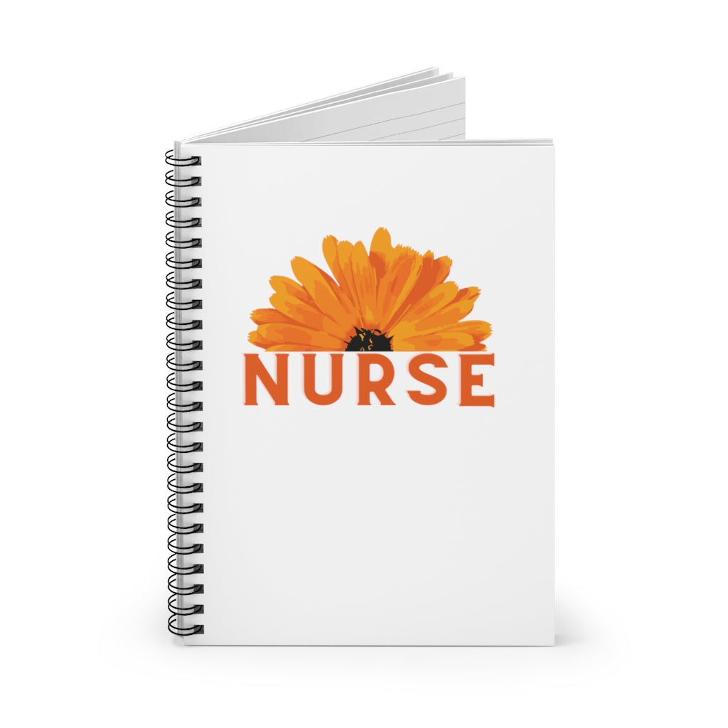 Nursing Flower Spiral Notebook - Ruled Line