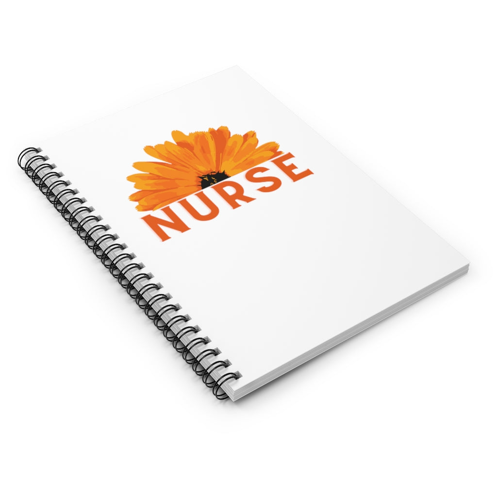 Nursing Flower Spiral Notebook - Ruled Line