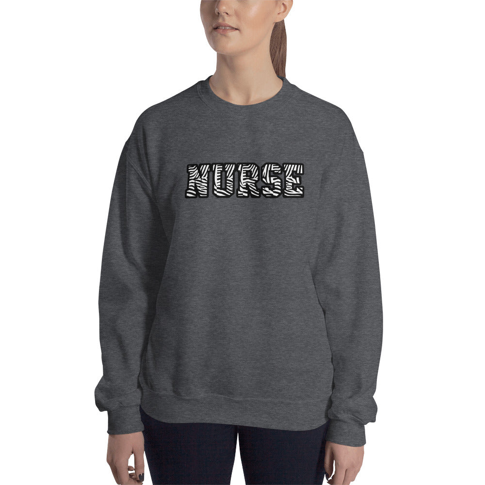 Block Zebra Nurse Unisex Sweatshirt