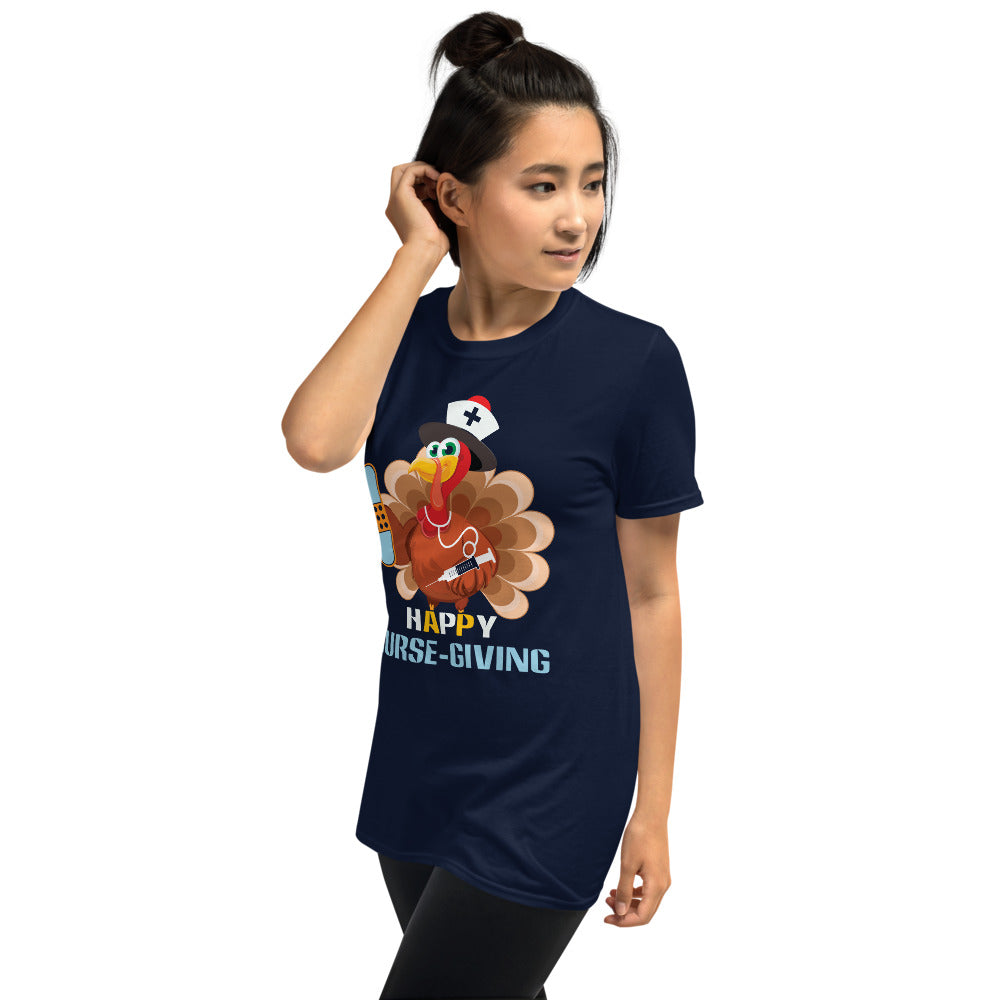 Happy Nurse-giving Short-Sleeve Unisex T-Shirt