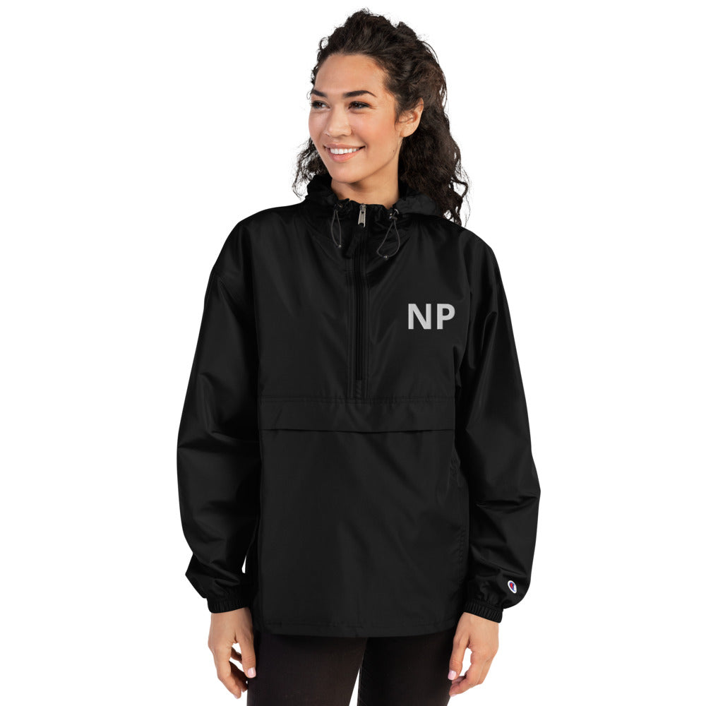 Nurse Practitioner Embroidered Champion Packable Jacket