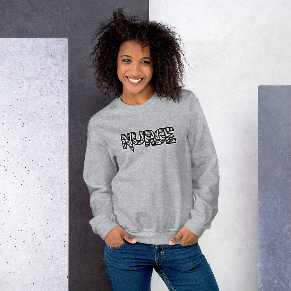 Bold Zebra Nurse Unisex Sweatshirt