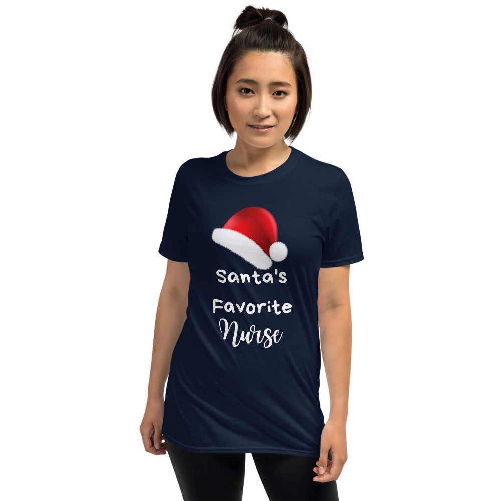 Santa's Favorite Nurse Short-Sleeve Unisex T-Shirt