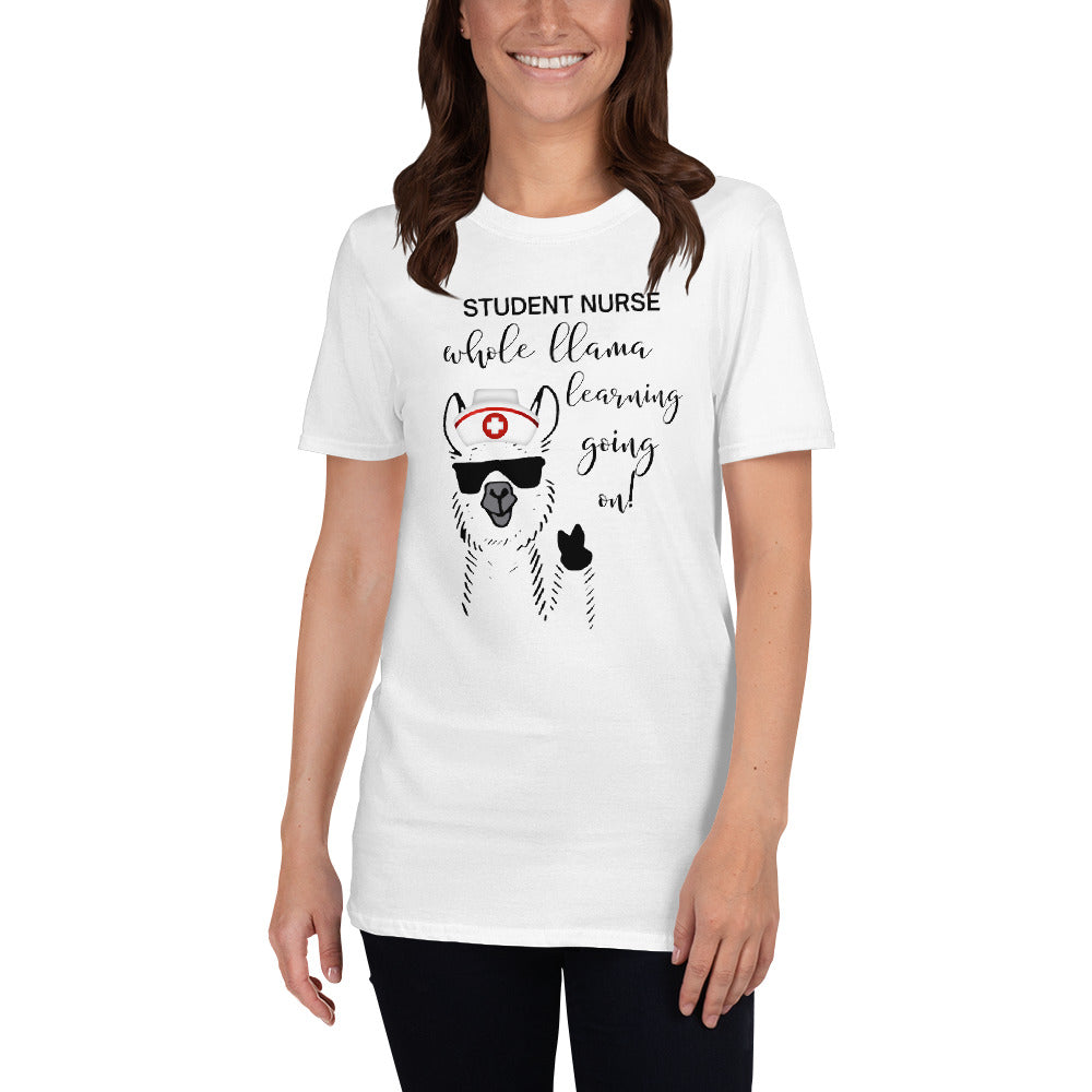 Llama Student Nurse Short-Sleeve Unisex T-Shirt