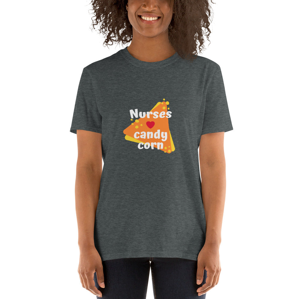 Nurse's Love Candy Corn Short-Sleeve Unisex T-Shirt