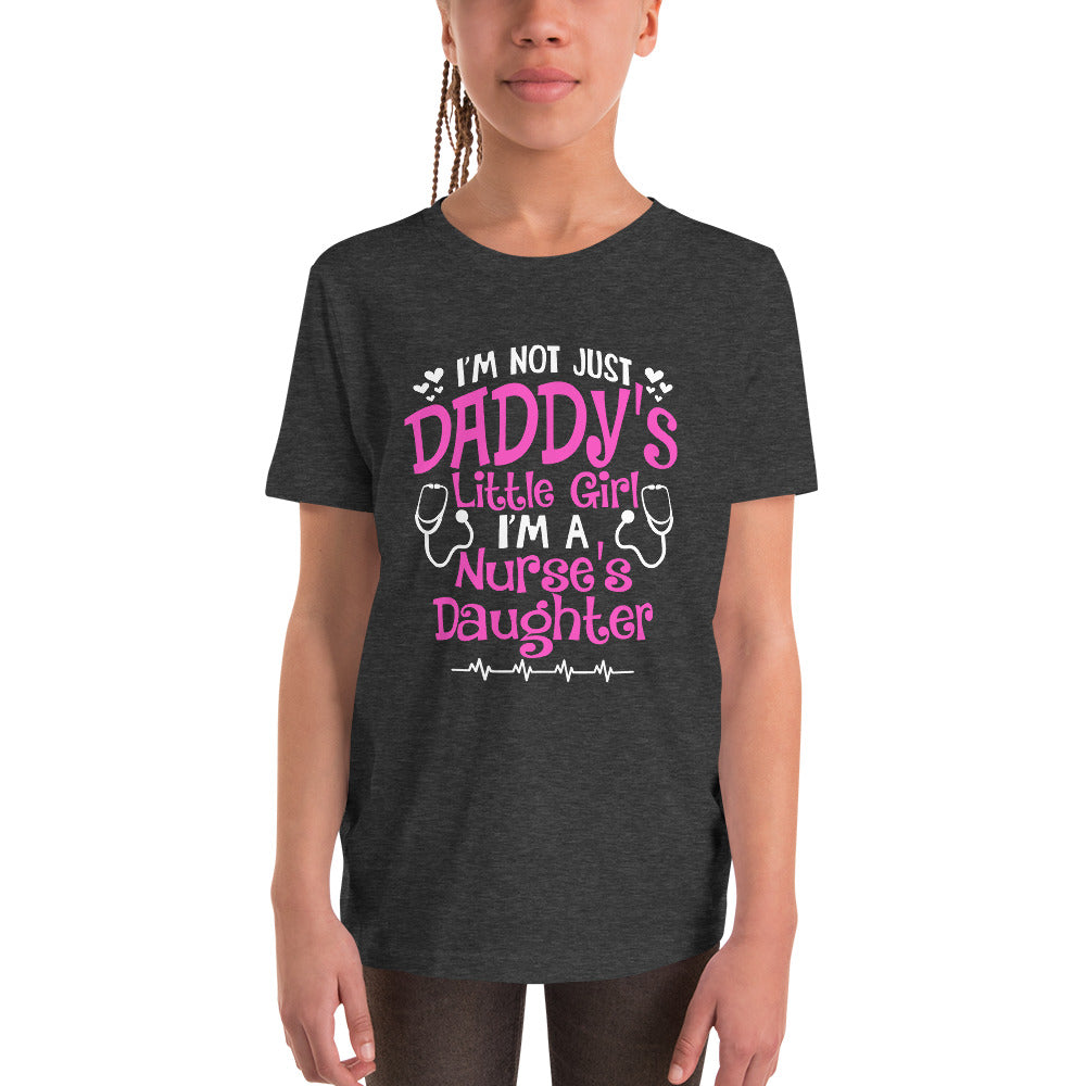 Daddy's Girl and a Nurse's Daughter Youth Short Sleeve T-Shirt