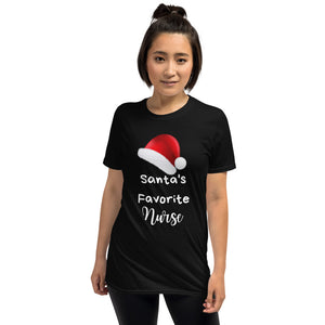 Santa's Favorite Nurse Short-Sleeve Unisex T-Shirt