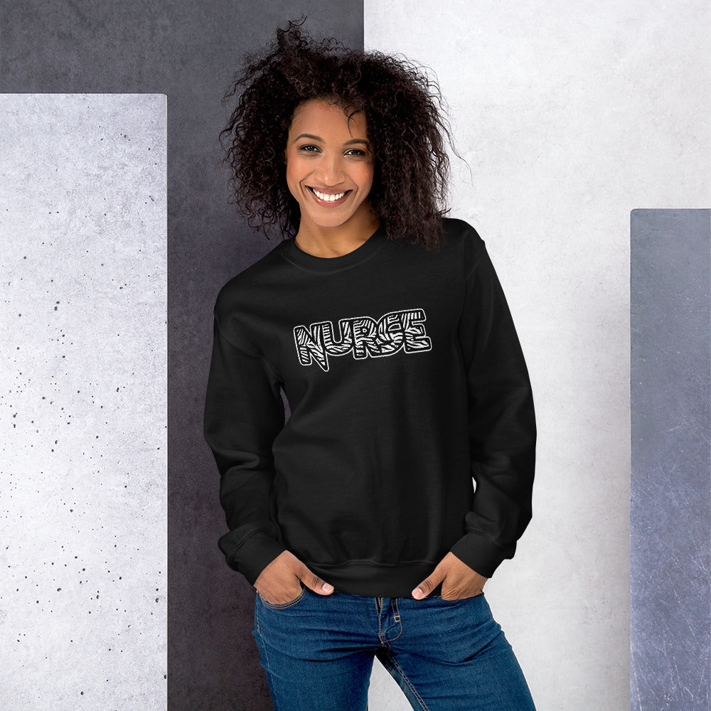 Bold Zebra Nurse Unisex Sweatshirt