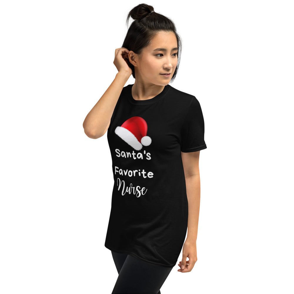 Santa's Favorite Nurse Short-Sleeve Unisex T-Shirt