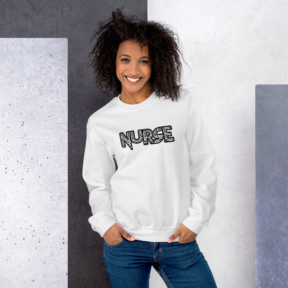 Bold Zebra Nurse Unisex Sweatshirt