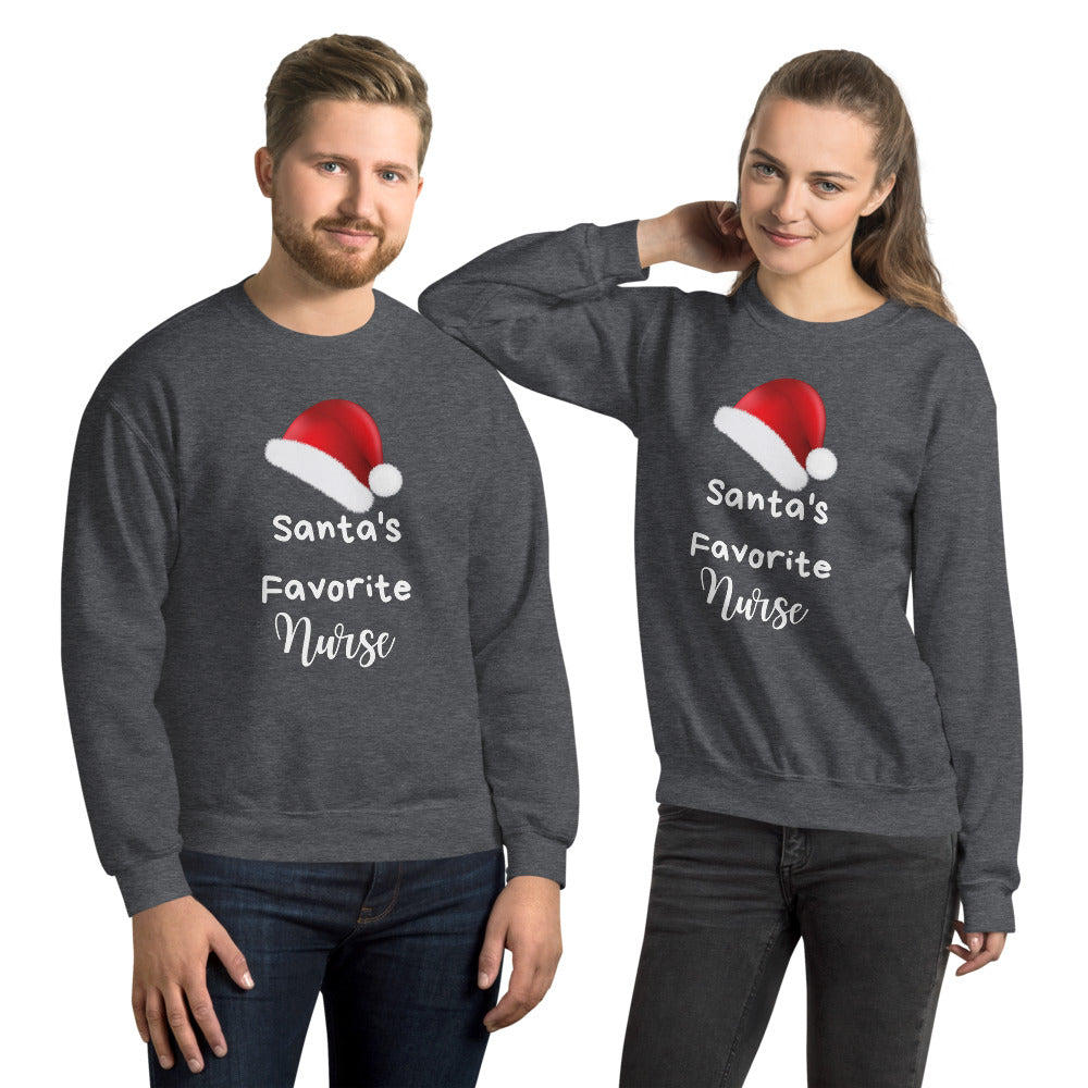 Santa's Favorite Nurse Unisex Sweatshirt