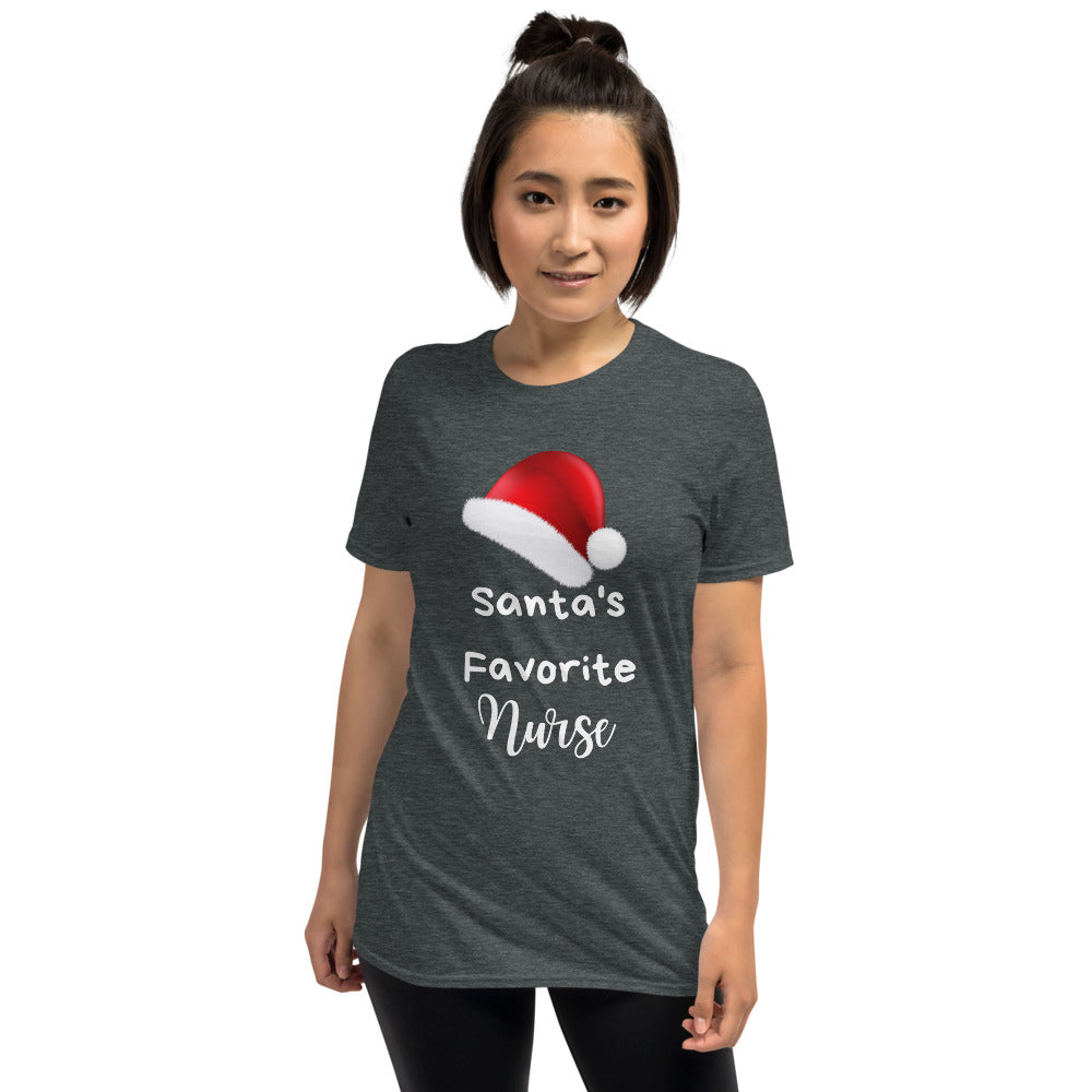 Santa's Favorite Nurse Short-Sleeve Unisex T-Shirt