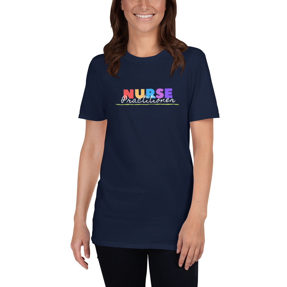 Colorful Nurse Practitioner Short-Sleeve Unisex T-Shirt