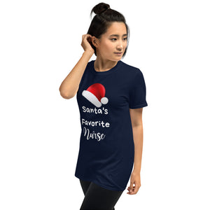 Santa's Favorite Nurse Short-Sleeve Unisex T-Shirt