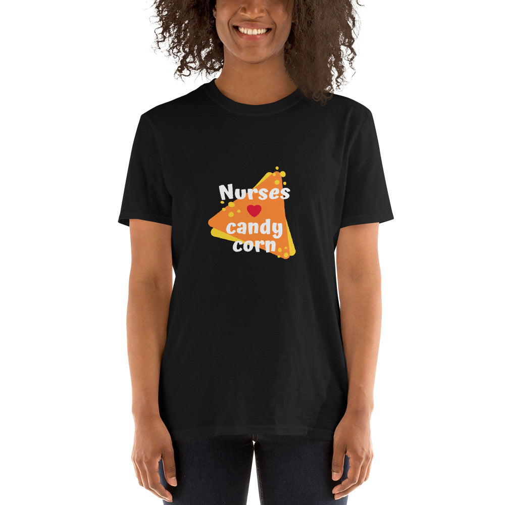 Nurse's Love Candy Corn Short-Sleeve Unisex T-Shirt