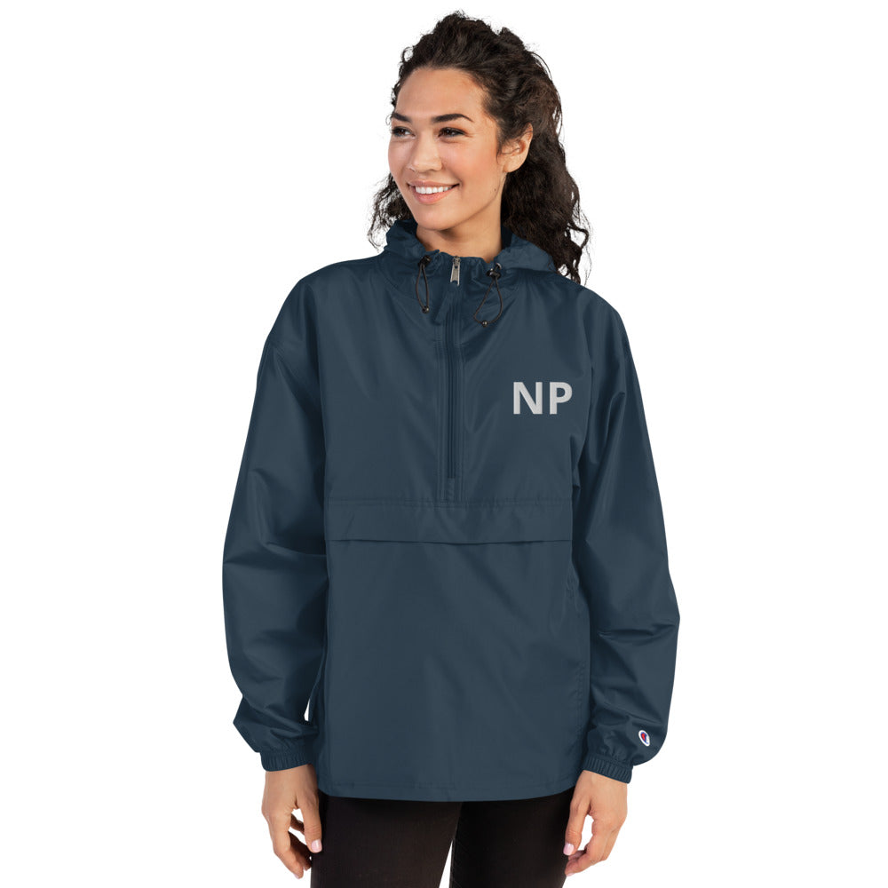 Nurse Practitioner Embroidered Champion Packable Jacket