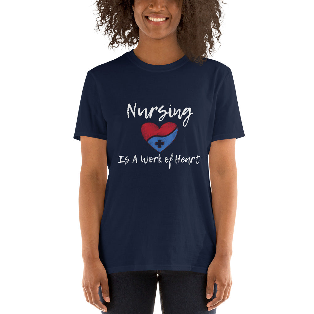 Nursing Is A Work Of Heart Short-Sleeve Unisex T-Shirt