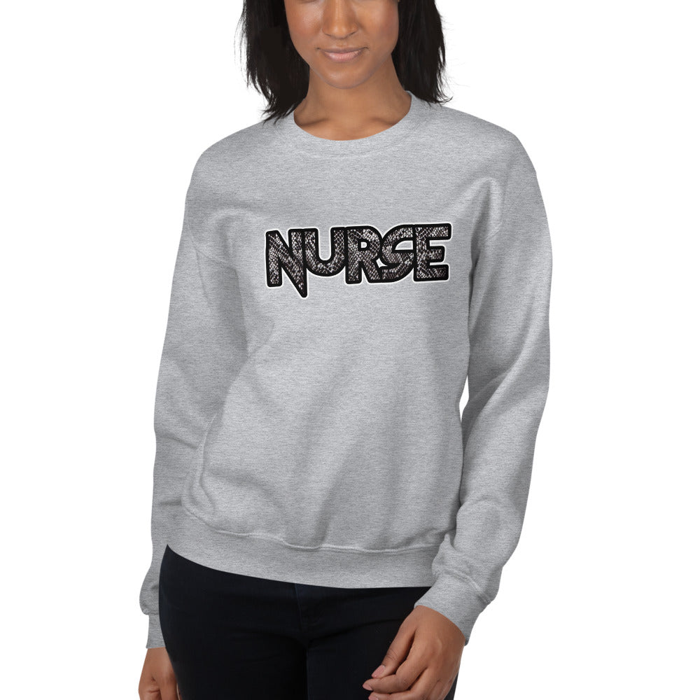 Bold Snake Print Nurse Unisex Sweatshirt