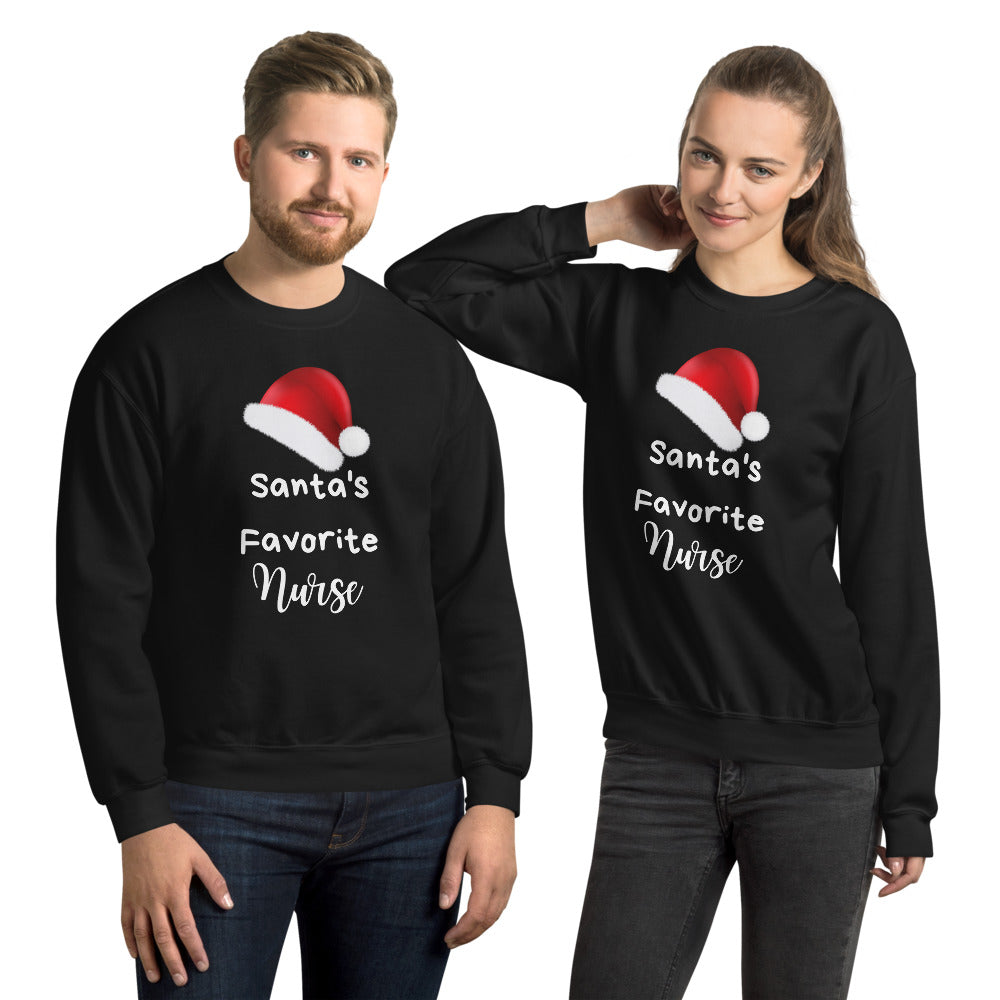 Santa's Favorite Nurse Unisex Sweatshirt