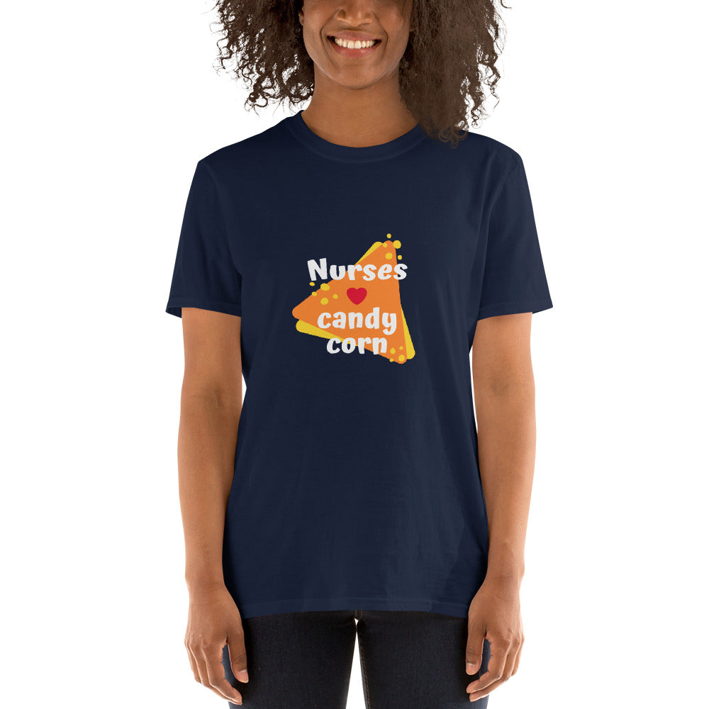 Nurse's Love Candy Corn Short-Sleeve Unisex T-Shirt