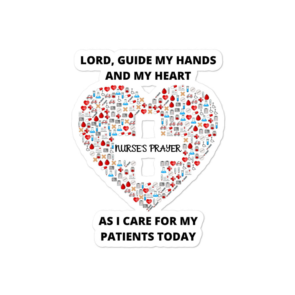 Nurses Prayer Bubble-free stickers