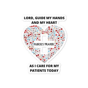 Nurses Prayer Bubble-free stickers