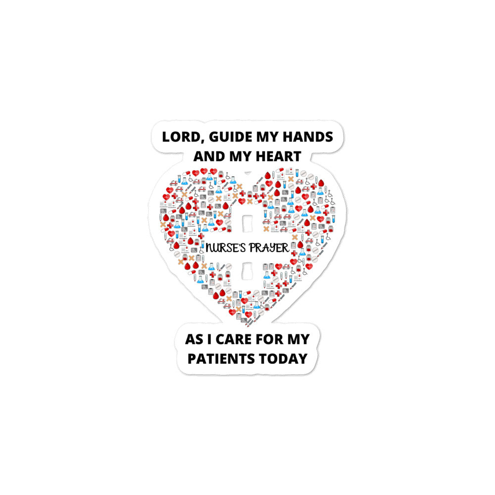 Nurses Prayer Bubble-free stickers