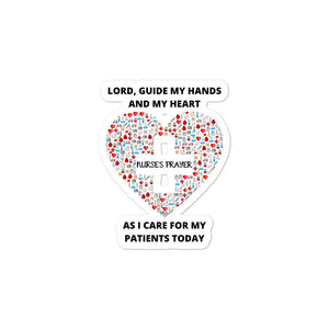 Nurses Prayer Bubble-free stickers