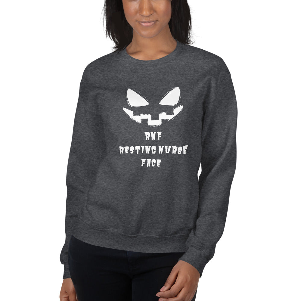 Resting Nurse Face Halloween Edition Unisex Sweatshirt