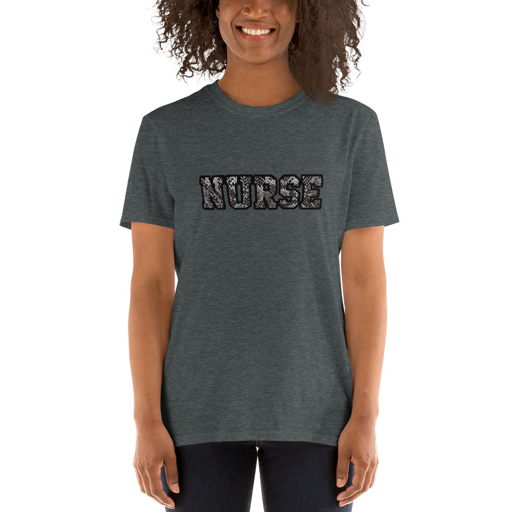 Block Snake Print Nurse Short-Sleeve Unisex T-Shirt