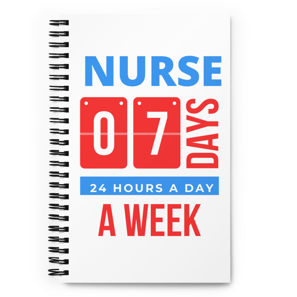 Nurse 24/7 Spiral notebook