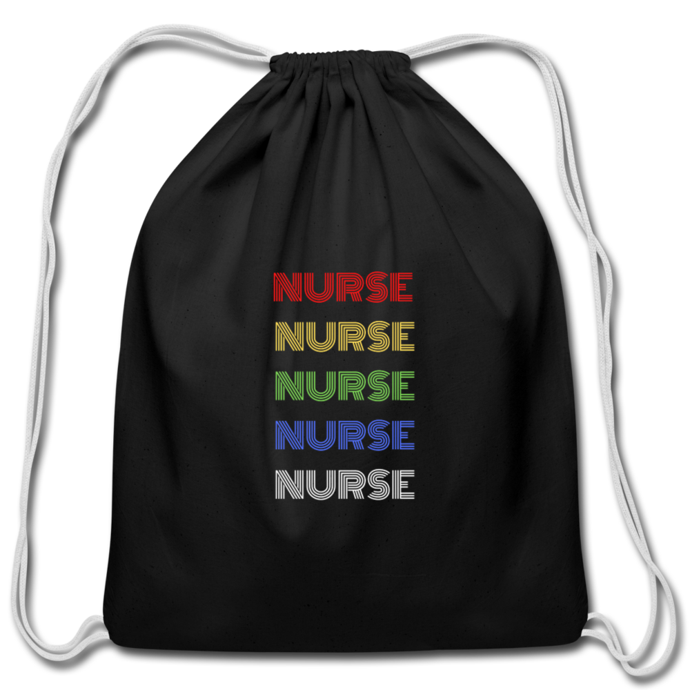 Repeat Nurse Drawstring Bag - black