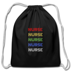 Repeat Nurse Drawstring Bag - black