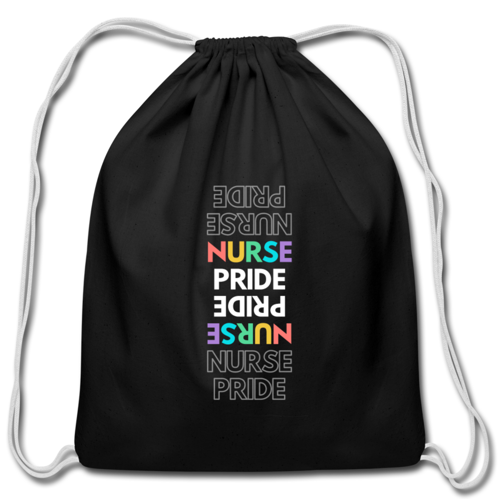 Nurse Pride Drawstring Bag - black