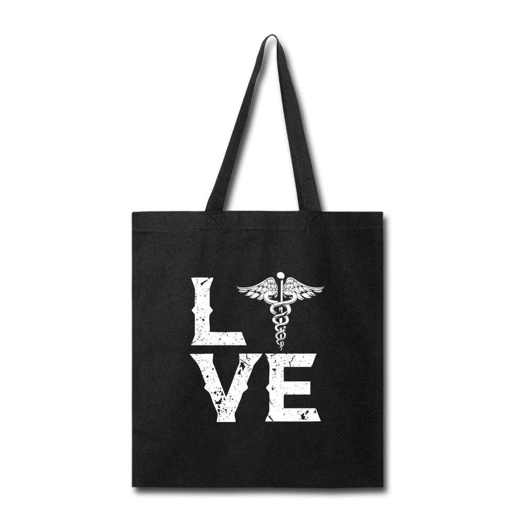 Nurse Love Tote Bag - black