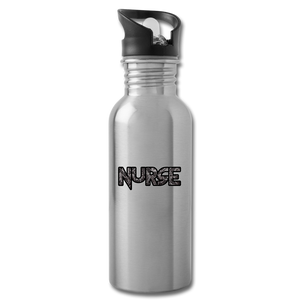 Zebra Nurse Water Bottle - silver