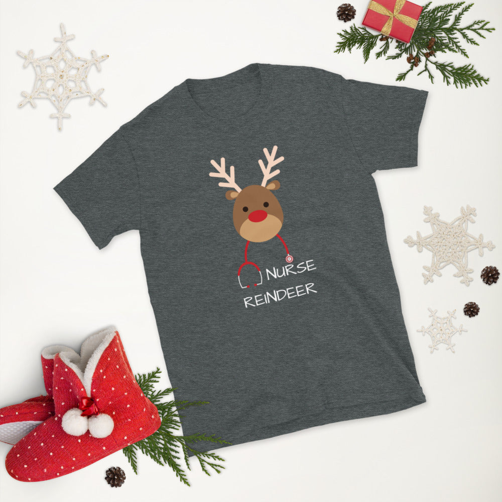 Nurse Reindeer Short-Sleeve Unisex T-Shirt