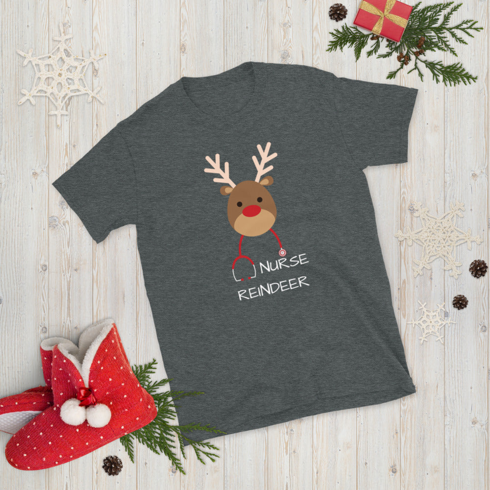 Nurse Reindeer Short-Sleeve Unisex T-Shirt