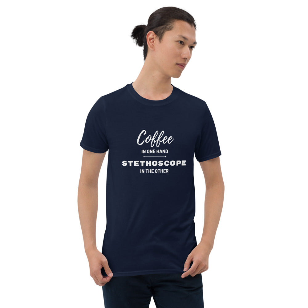 Coffee & Stethoscope Short-Sleeve Unisex T-Shirt