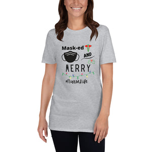 Masked and Merry Short-Sleeve Unisex T-Shirt