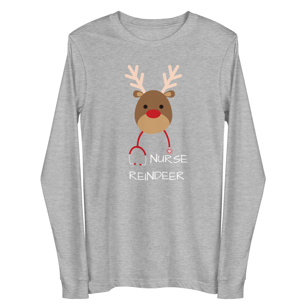 Nurse Reindeer Unisex Long Sleeve Tee