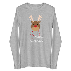 Nurse Reindeer Unisex Long Sleeve Tee