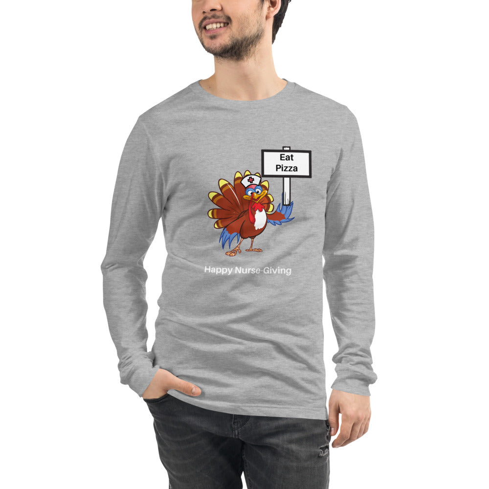 Eat Pizza Unisex Long Sleeve Tee